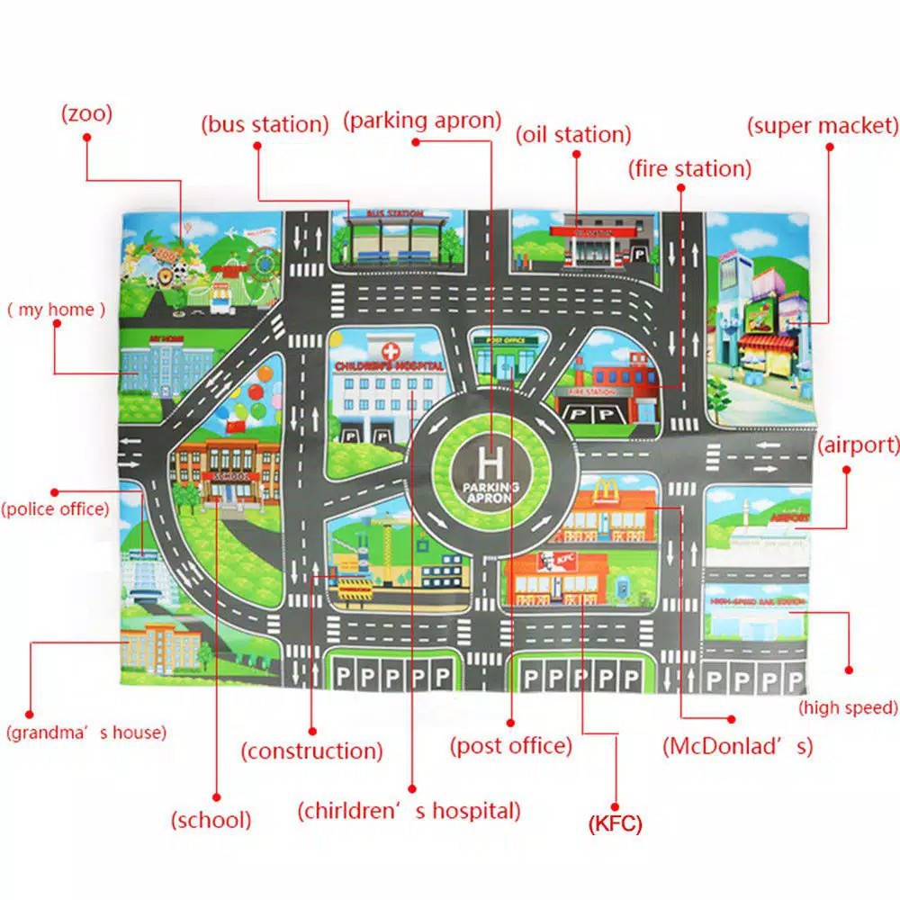 Mô Hình Biển Báo Giao Thông Đường Phố Thiết Kế Dễ Thương