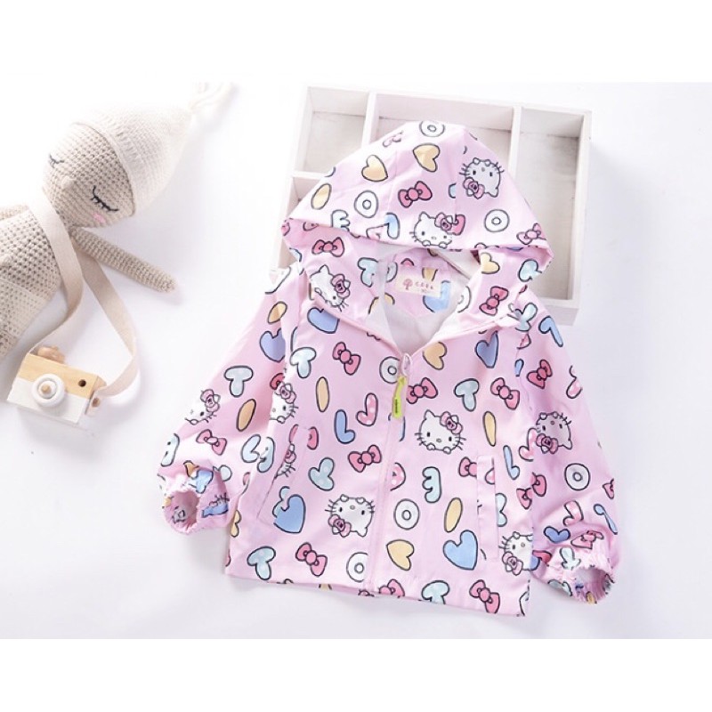 Áo khoác gió 2 lớp bé gái , nhiều mẫu