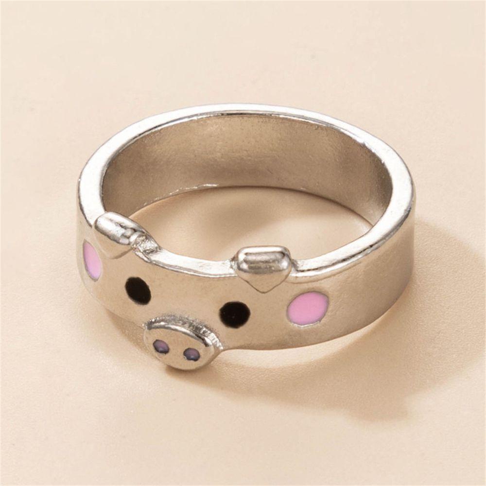 Nhẫn Đeo Tay Hình Heo May Mắn Phong Cách Bohemian Cổ Điển Thời Trang Cho Nam Và Nữ