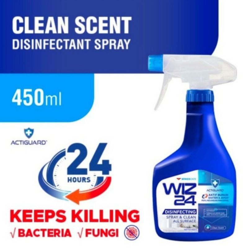 Xịt khử trùng Wiz24 450ml