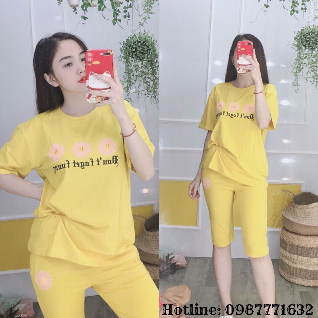 ❤️[KHAI TRƯƠNG BÁN GIÁ VỐN] Đồ bộ thun cotton mặc nhà, đồ bộ nữ đẹp chất liệu thun cotton co giãn 4 chiều