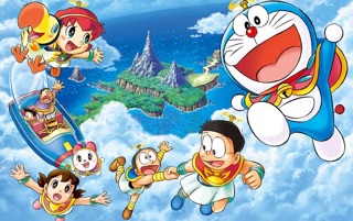 Poster anime đoremon 5 tấm khổ a4