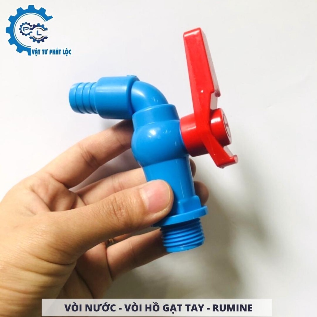 Vòi nước - Vòi hồ gạt tay – Rumine nhựa phi 21, 27