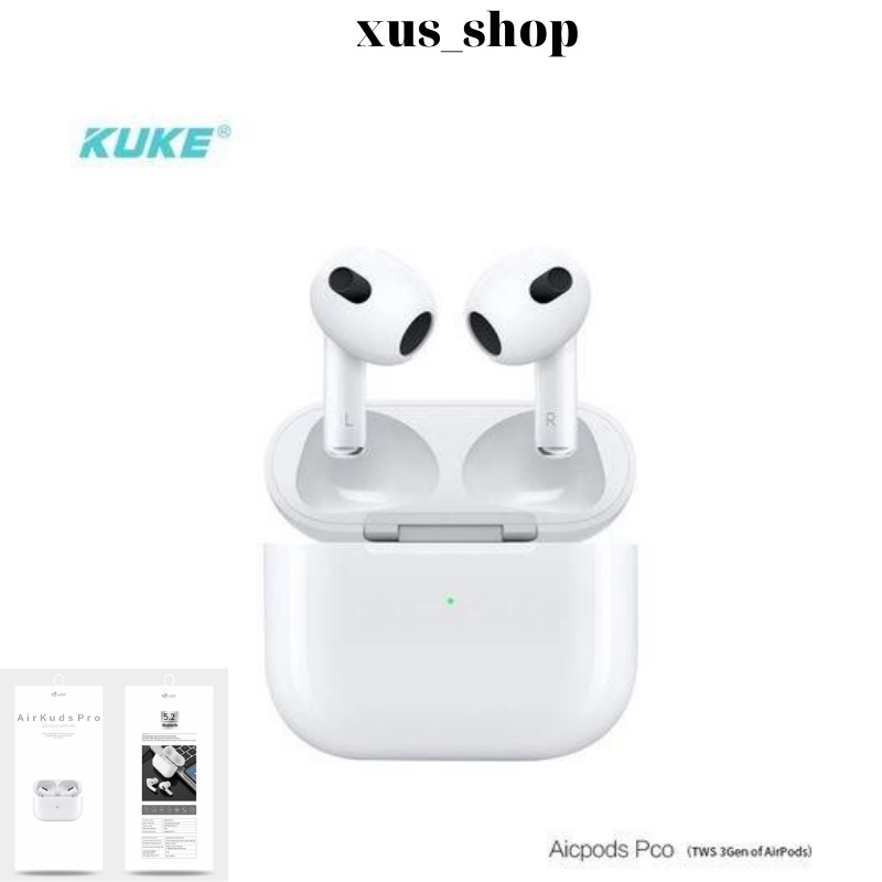 Tai Nghe Bluetooth KUKE TWS3 Gen Âm Thanh Hifi, Chống ồn, Thiết kế Sang Trọng