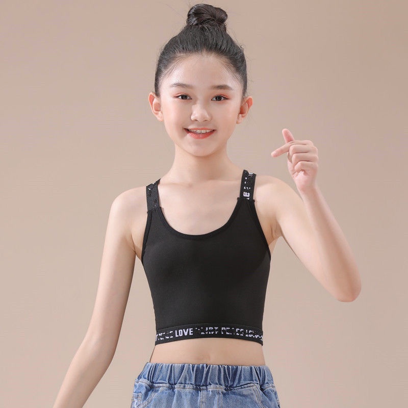 Mới Áo Lót Hai Dây Chất Liệu Cotton Cao Cấp Thời Trang Dành Cho Bé Gái