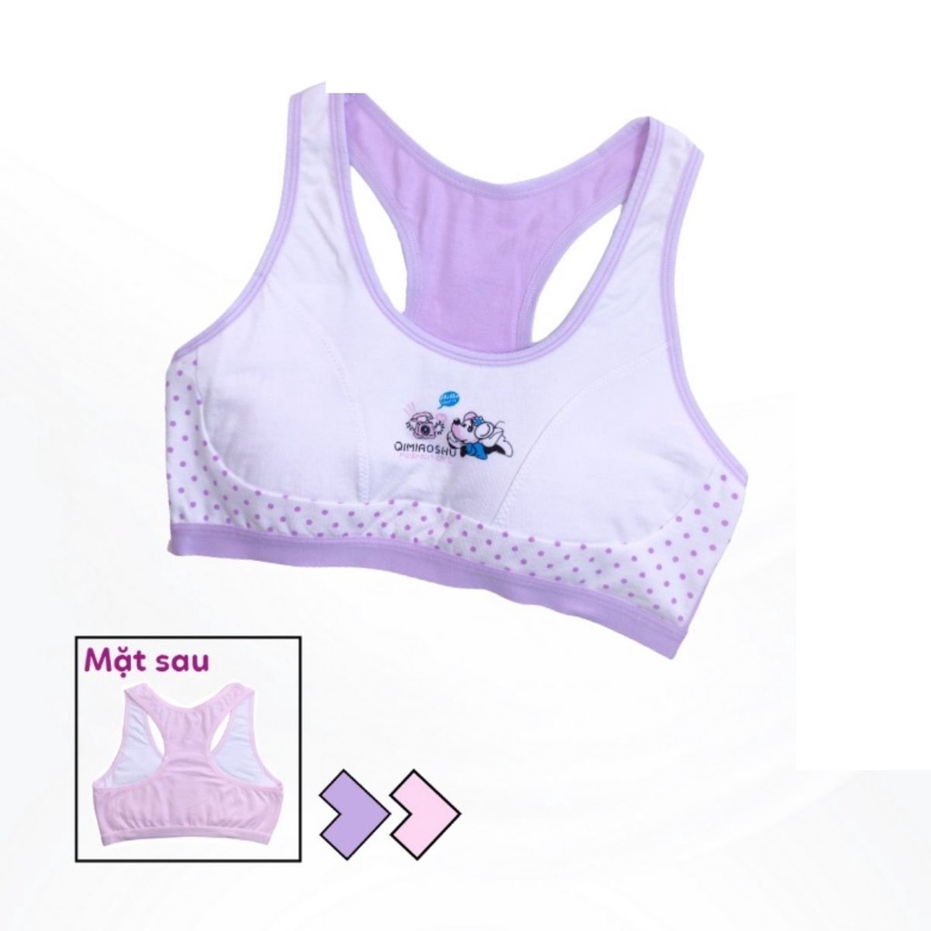Áo Lót Bé Gái Cotton Co&amp;Com 35-58kg Dáng Thể Thao Thấm Hút Thoải Mái AL6062