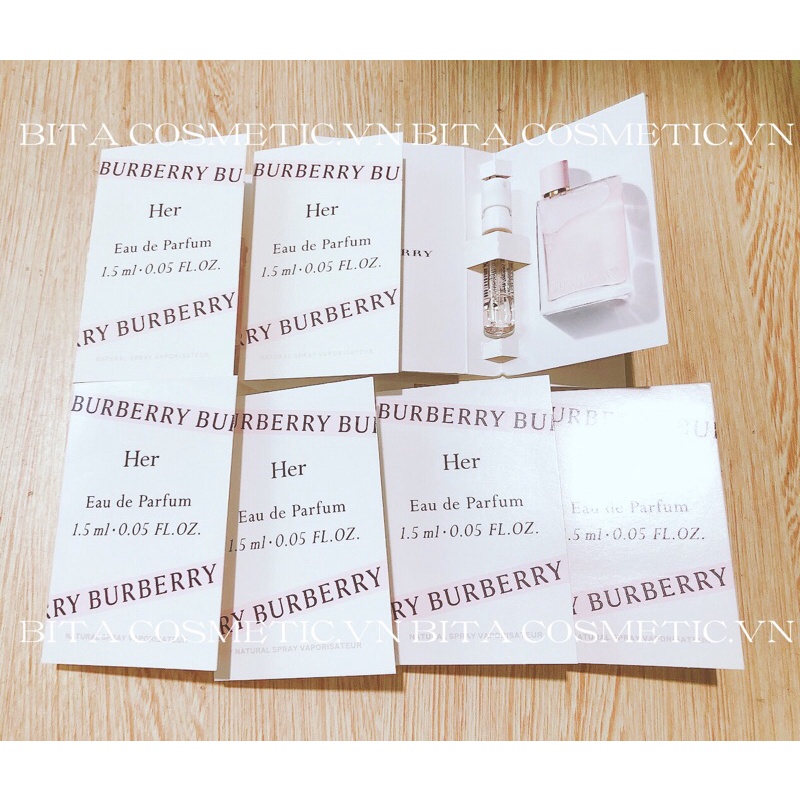 Vial/mẫu thử nước hoa Burberry Her EDP 1,5ml