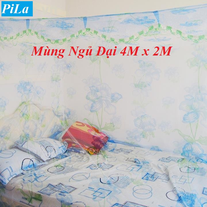 Mùng Ngủ Cực Đại 4M X 2M In Bông Đặc Biệt
