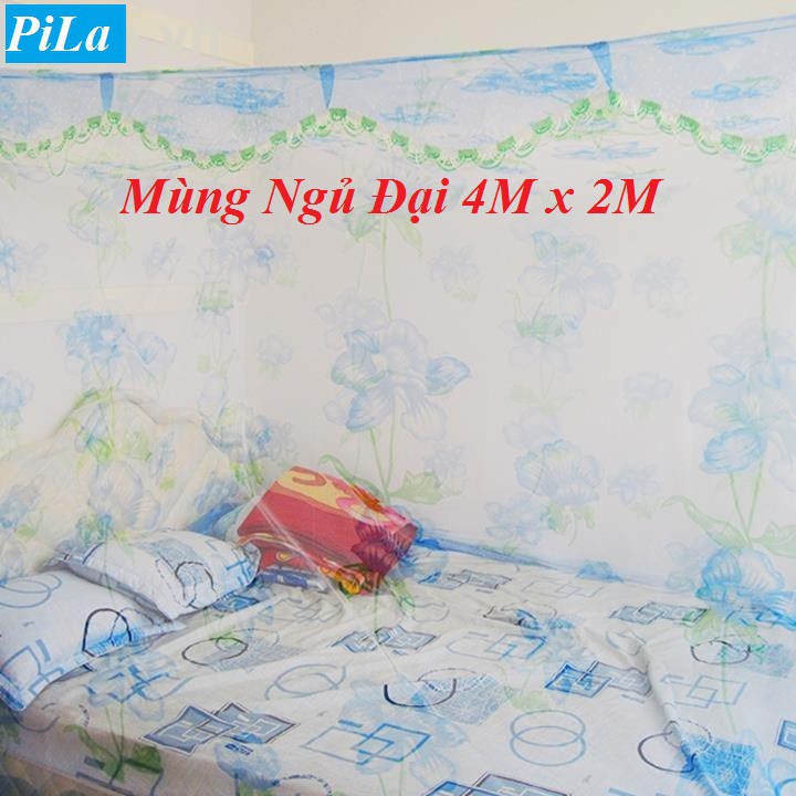 Mùng ngủ cực đại 4M in bông đặc biệt