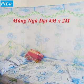 Mùng ngủ cực đại 4M x 2M in bông đặc biệt