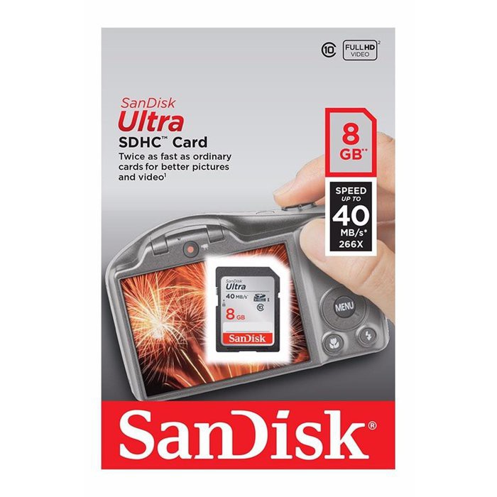 Thẻ nhớ SD Class 10 Sandisk Ultra 8GB 40MB-s