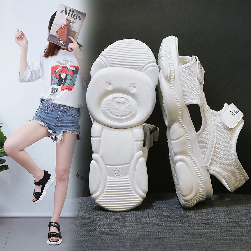 Xăng Đan Đế Bệt Hình Chú Gấu Dễ Phối Đồ Thời Trang Dành Cho Nữ