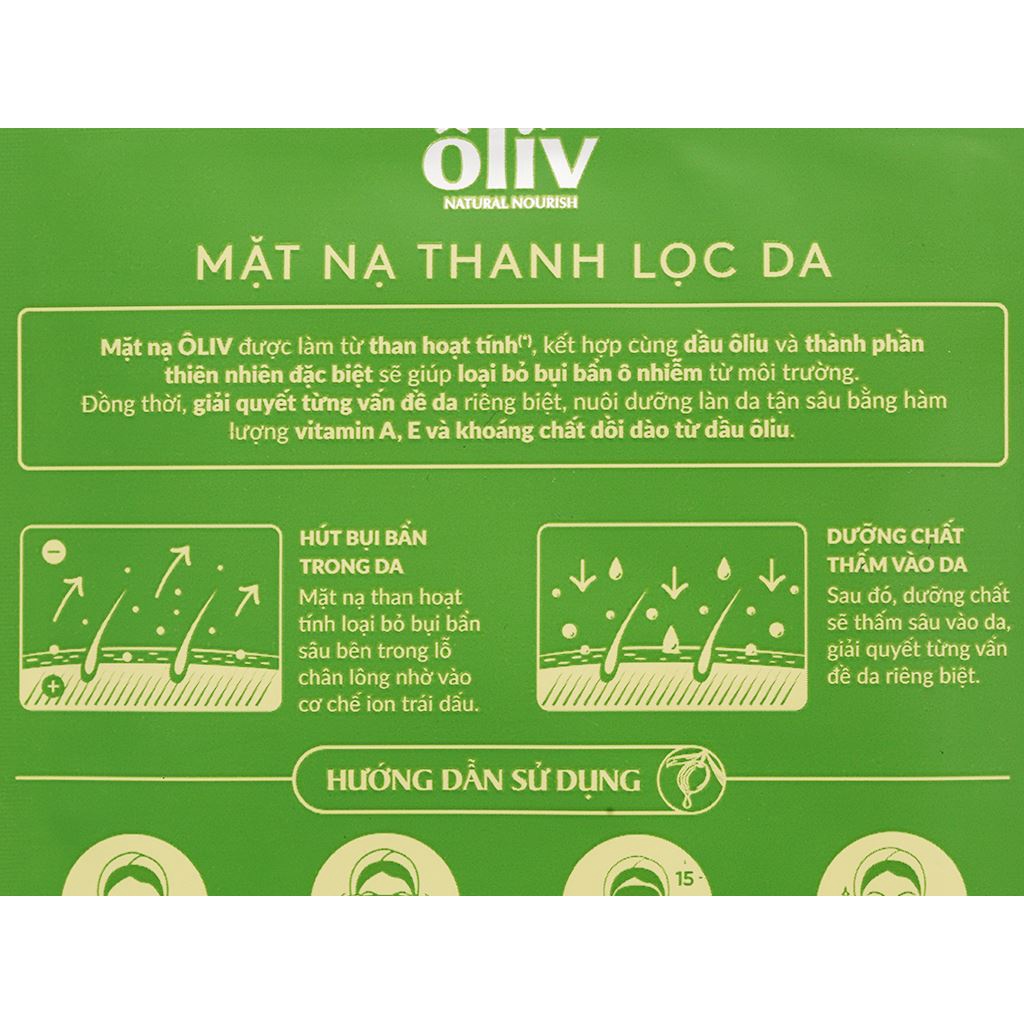 MN OLIV THANH LỌC DA NGỪA MỤN ĐẦU ĐEN CHỨA DẦU OLIU VÀ TRÀM TRÀ 20G