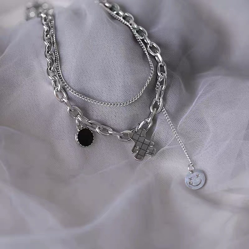 Vòng cổ nam nữ cá tính Hàn Quốc chi tiết gấu đồng chất liệu hợp kim chống gỉ