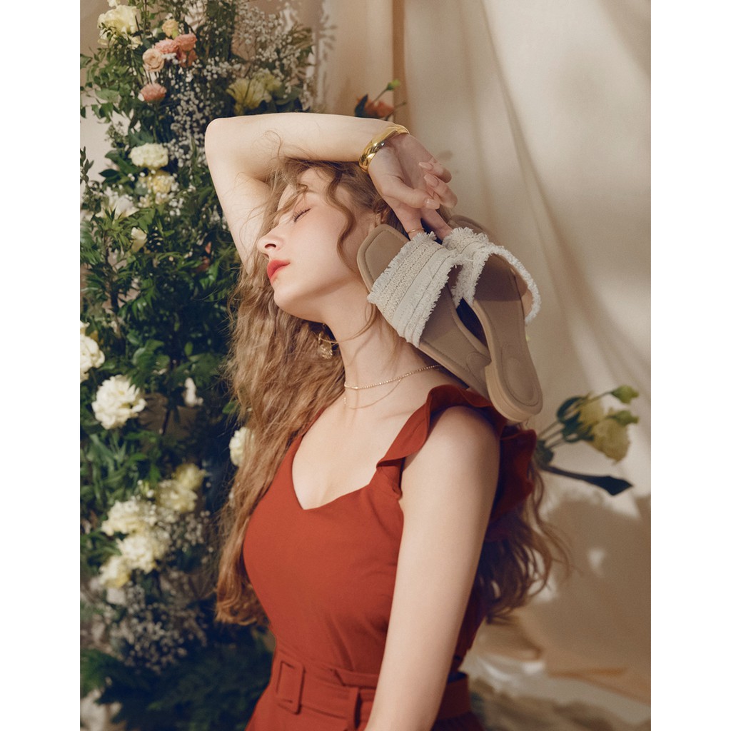 Áo không tay viền bèo dáng rộng nữ Air Space 2120121019 | BigBuy360 - bigbuy360.vn