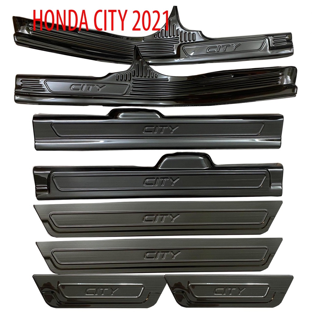Ốp bậc chân trong, ngoài xe Honda City 2021 mẫu titan