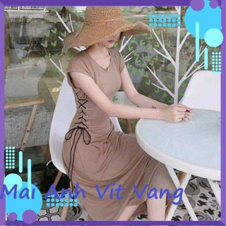 Váy đan chéo nâu nâu huongmy66ff
