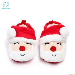 Baby Boys Girls Christmas Pattern Anti-Slip Casual Shoes Sneakers Toddler Soft Soled First Walkers