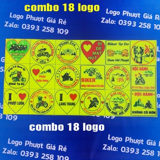 LOGO PHƯỢT TEM PHƯỢT TRANG TRÍ MŨ - XE