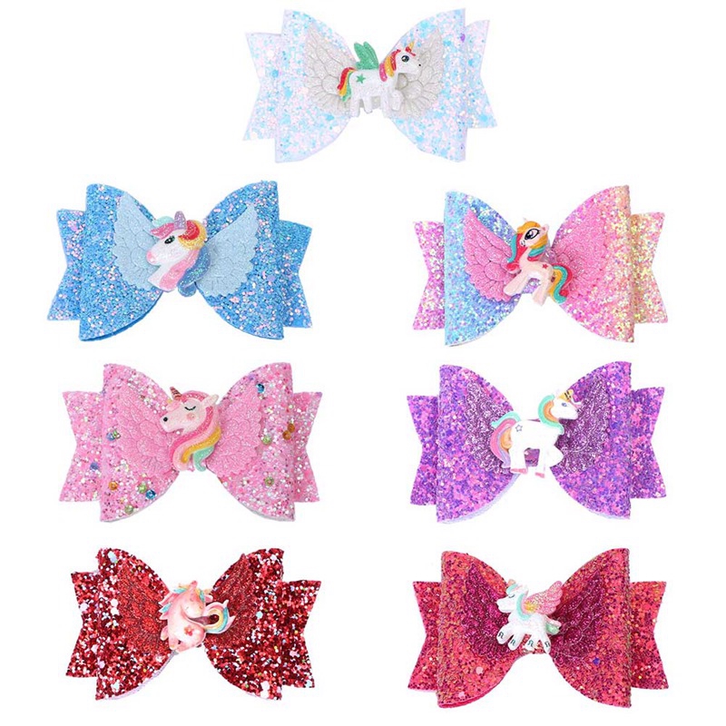 Kẹp tóc ngựa một sừng dễ thương cho bé