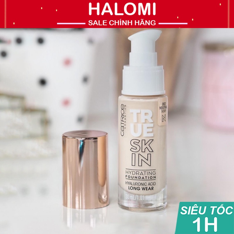 Kem nền dưỡng ẩm Catrice True Skin Hydrating Foundation che phủ hoàn hảo
