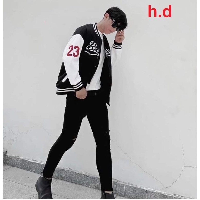 ÁO KHOÁC BOMBER JACKET BM 23Chất gió vs nỉ mềmhàng 1 lớp cổ, tay áo và gấu áo có bo dệt xịn&lt; 55kgphong cách hàn quốc