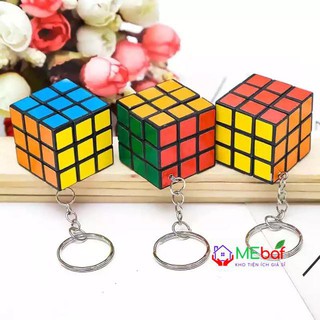 Móc khoá rubik MEbaf màu trơn xoay được