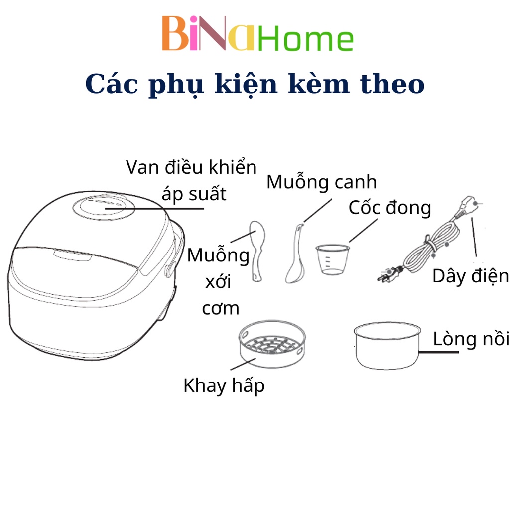 Nồi cơm điện tử Electrolux E7RC1-650K 1.8L  BINAHOME