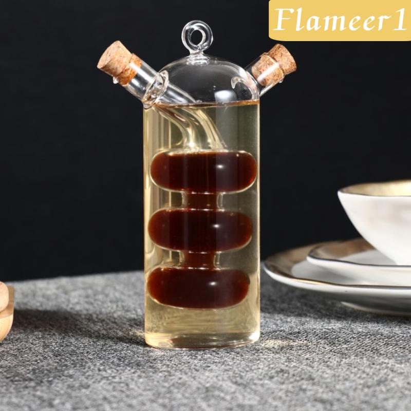 [flameer1] Bộ Bình Đựng Dầu Và Giấm Có Nút Bần Có Thể Tháo Rời Và Vòi Rót Dầu Ô Liu Kép