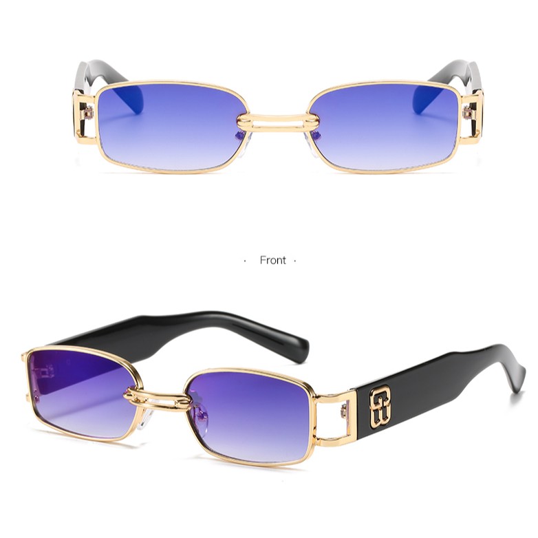 Kính mát kim loại gọng vuông sành điệu cho nam nữ