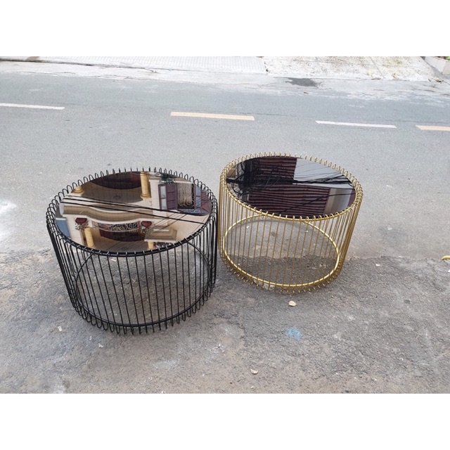 bàn trà đẹp D60cm, chân tĩnh điện