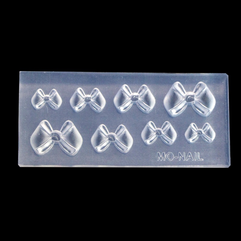 [Hàng mới về] Khuôn silicon đổ nhựa resin làm nơ bướm ruy băng trang trí móng tay nghệ thuật siêu nhỏ