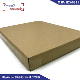 Hộp Bìa Carton đóng hàng kích thước 260x30x190 mm