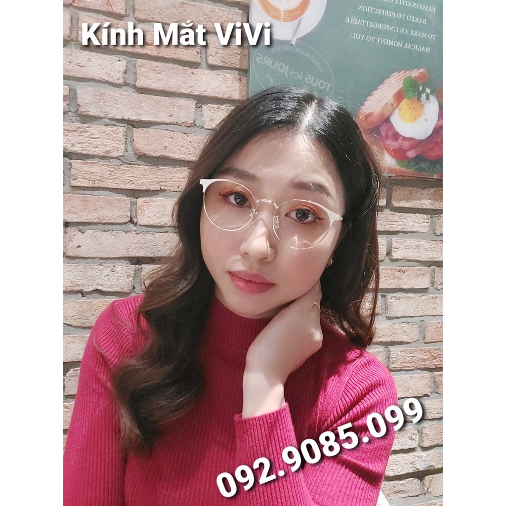 Gọng kính cận kim loại cao cấp dáng tròn - Kính thời trang 0 độ | BigBuy360 - bigbuy360.vn