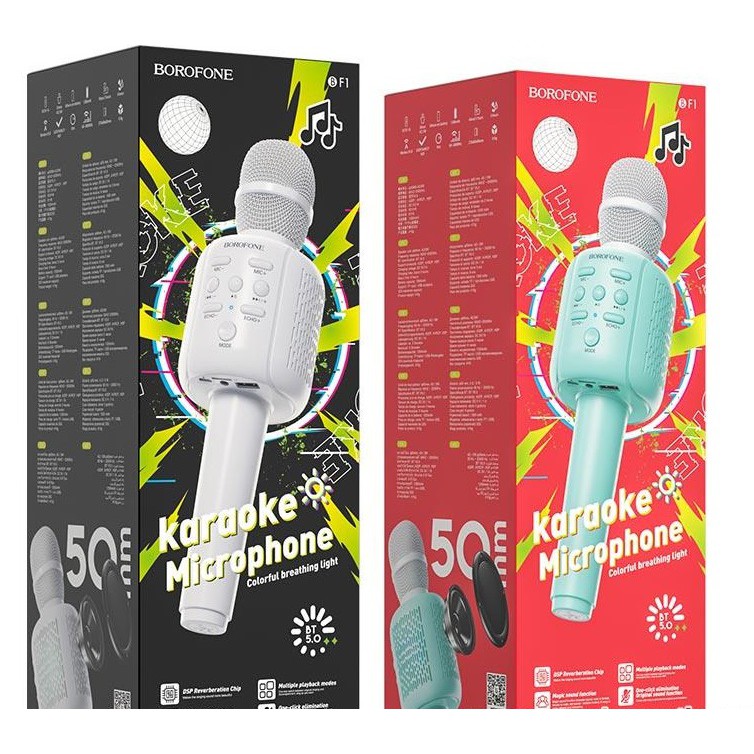 (HÀNG CHÍNH HÃNG ) Micro Karaoke Bluetooth Kèm Loa BOROFONE BF1, ÂM THANH CỰC CHUẨN , HAY , CHÍNH HÃNG 1 ĐỔI 1!