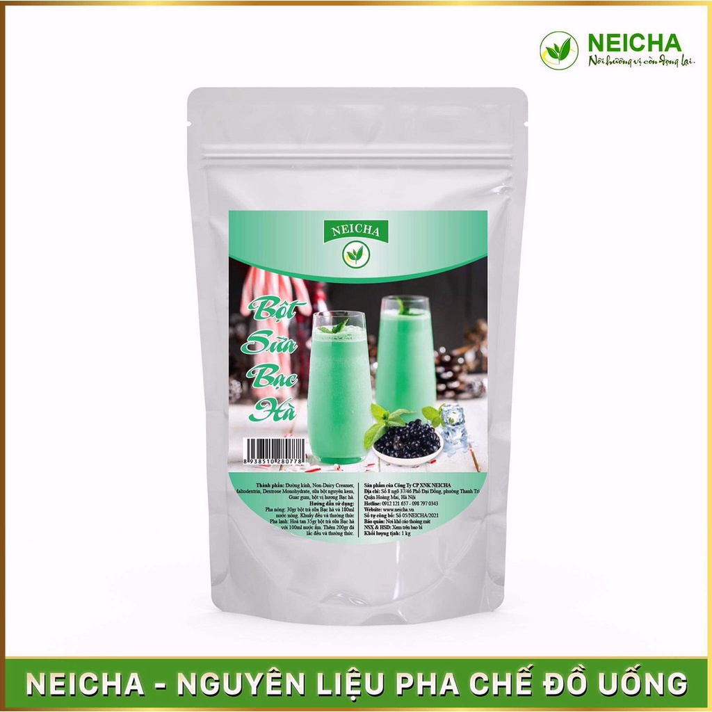 Trà Sữa Neicha Vị Bạc Hà/ Bột trà sữa PHA SẴN TIỆN LỢI, thơm ngon béo ngậy.