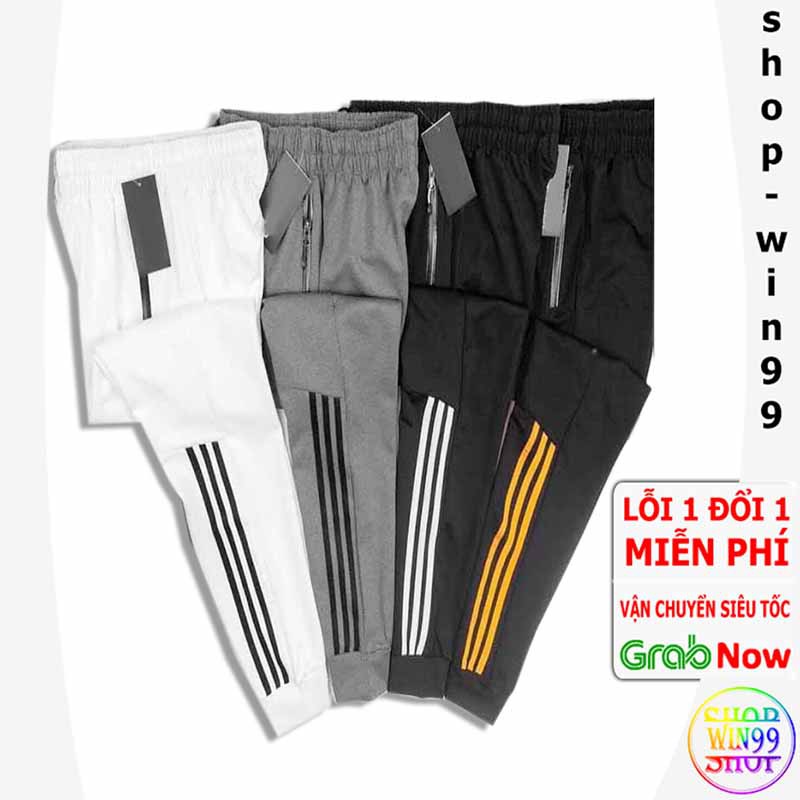 [ FREESHIP 50K ] QUẦN JOGGER NỈ NAM PHỐI 3 SỌC ( THU - ĐÔNG ), mẫu dài Thun Trơn Nam Nữ có khóa túi