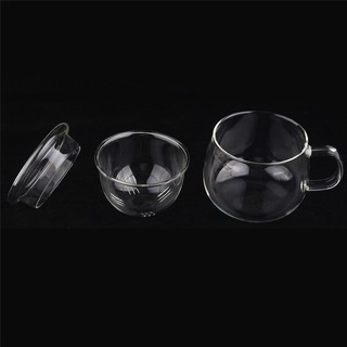 Clear Glass Coffee Tea Cup With Tea Infuser Filter&Lid New