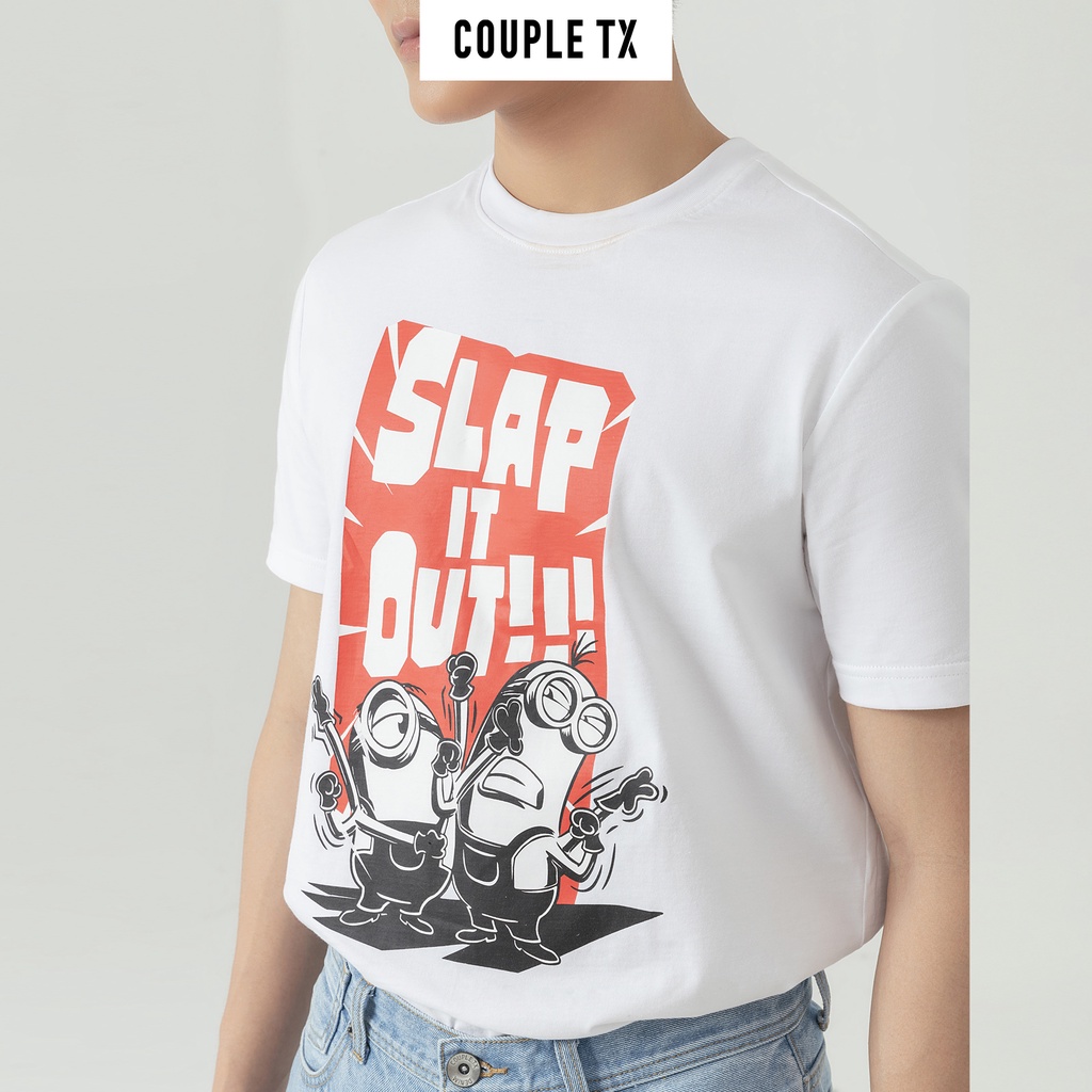 Áo Thun Nam In Minions Slap It Out Couple TX MTS 1133