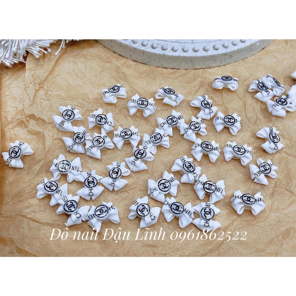 Nơ thương hiệu - Nơ bột neo gắn móng tay - bột mỹ nơ to