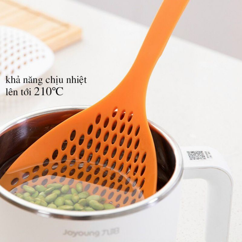 Muỗng vớt bún mì 35cm chịu nhiệt - vá nhựa chịu nhiệt sơ chế thức ăn