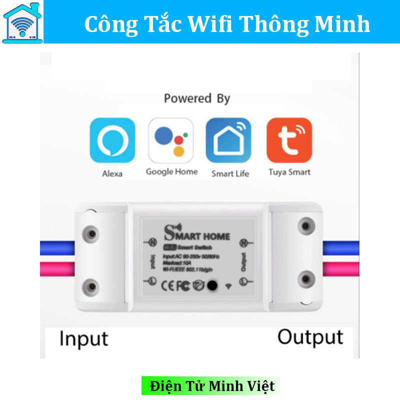 Công Tắc Wifi Điều Khiển Từ Xa Tuya Smart Basic ( thay cho sonoff basic )