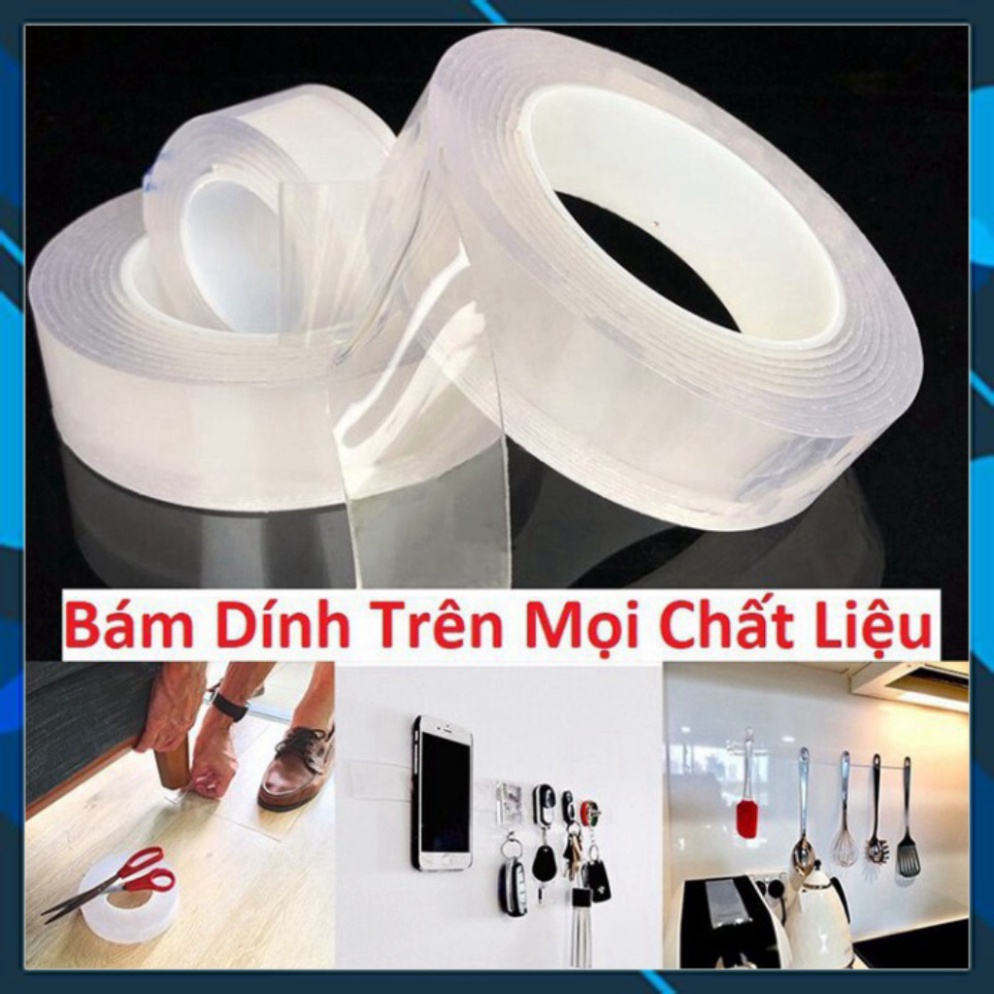 Băng Keo 2 Mặt Trong Suốt Siêu Dính 3M Dạng Gel Dễ Dàng Lau Sạch Không Hư Bề Mặt Tường | (TT65)