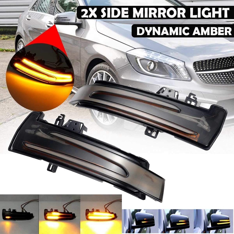 Đèn LED Xi Nhan Gắn Gương Chiếu Hậu Cho Mercedes-Benz A B S C E GLA GLK W176 W246 W204