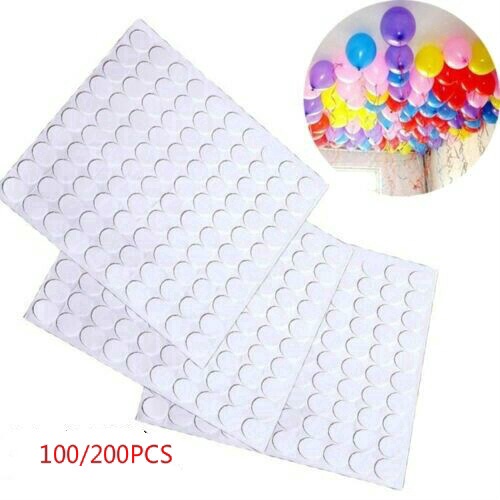 Set 100 miếng dán hai mặt dùng để trang trí bong bóng