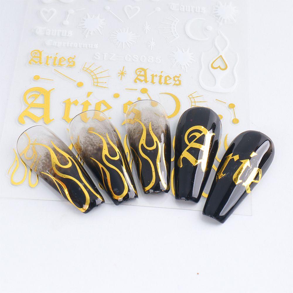 XIANTIN Sticker Dán Móng Họa Tiết Hoạt Hình 3D Phong Cách Giáng Sinh