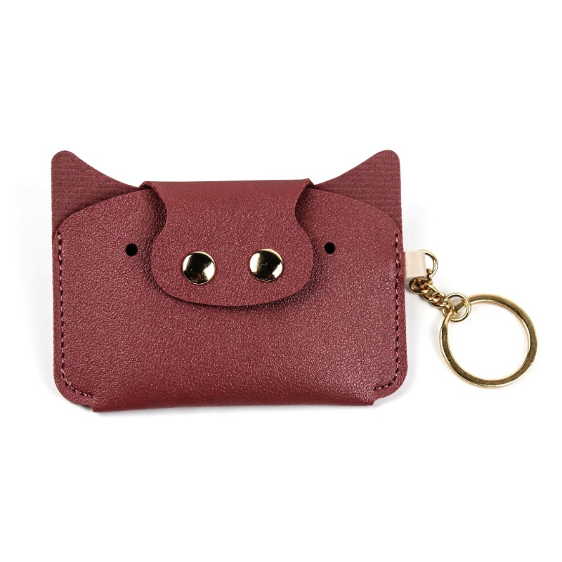 Ví Đựng Tiền Xu Bằng Da PU Hình Heo Con Dễ Thương Cho Nam Và Nữ