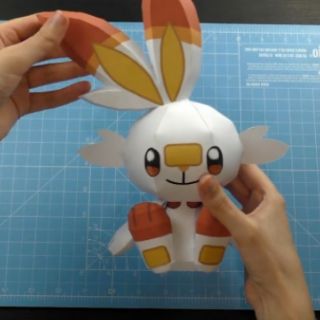 Mô hình giấy [Pokemon Sword and Shield] Scorbunny