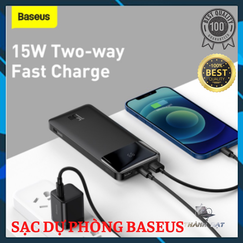 Sạc dự phòng Baseus sạc nhanh PD 15W 10000mAh/20000mAh Chính Hãng Baseus  Power Bank màn hình kỹ thuật số siêu đẹp