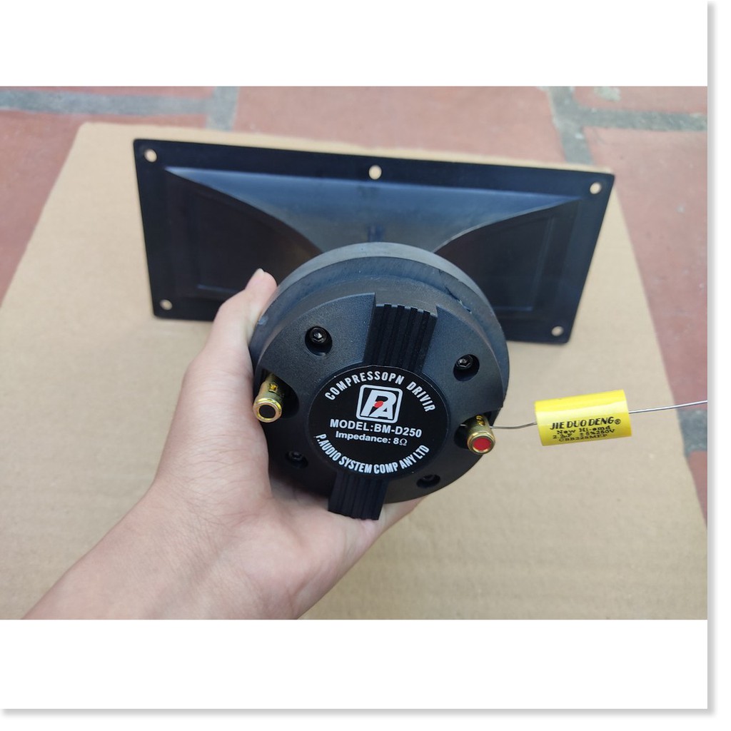BỘ 1 CỦ TREBLE PAUDIO 350 TỪ ĐƠN 100MM + HỌNG 11X28 VÀ TỤ 2,2MF - LOA TÉP KÈN